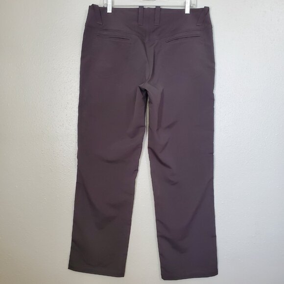 Nau Chocolate Brown Stretch Pants Activewear Hike Outdoor Pants Women's Size 14 - Picture 2 of 16
